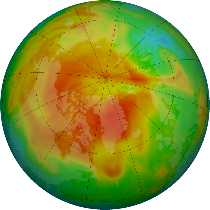 Arctic ozone map for 20 April 2011